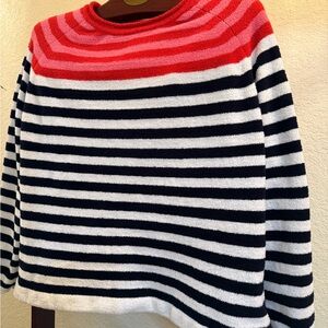 Joules Red, White, Pink and Navy Striped Women's Sweater